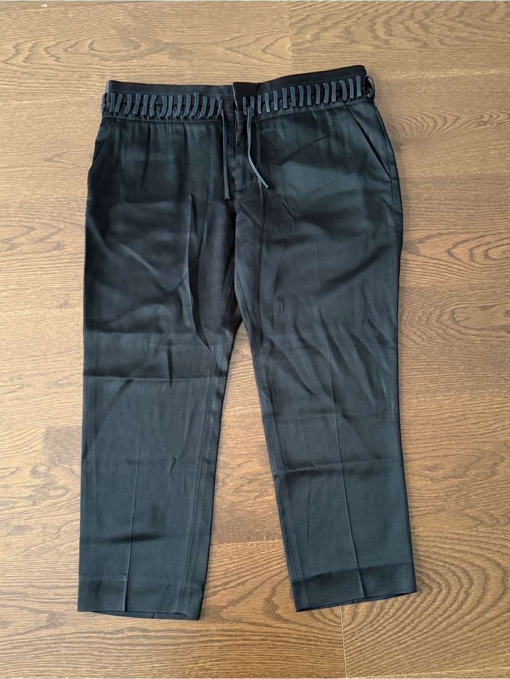 Haider Ackermann Black Drawstring Trousers